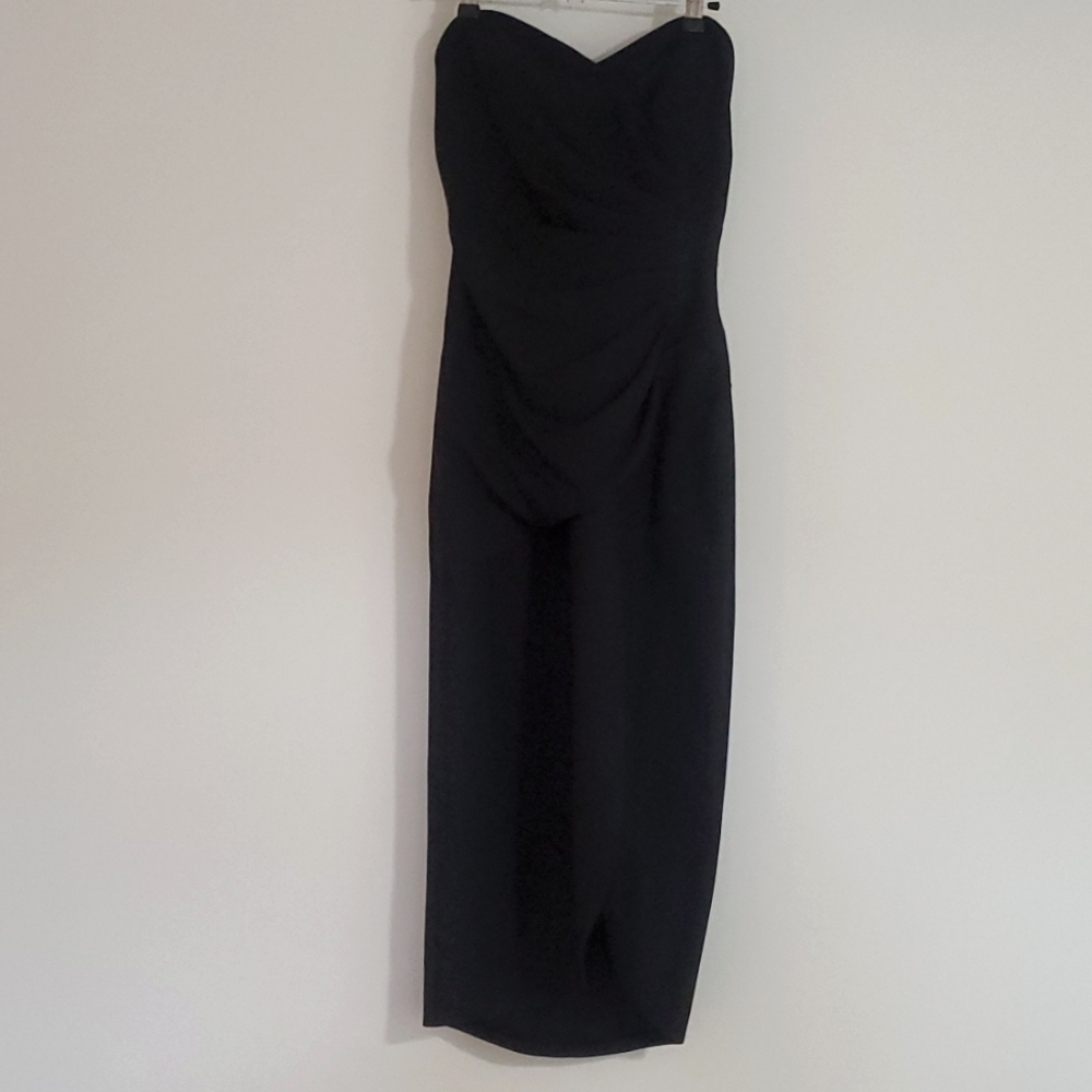 A.J. Bari Strapless Black Dress